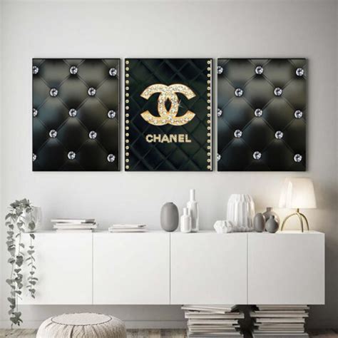 vintage chanel wall decor|chanel inspired bedroom decor.